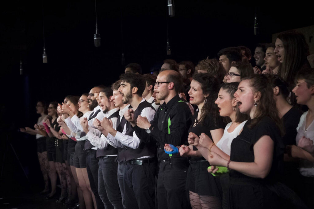 Spectacle Electrogenese, de la chorale universitaire de Nancy, Salle Poirel, 2018. Photographié par Alice Meyer