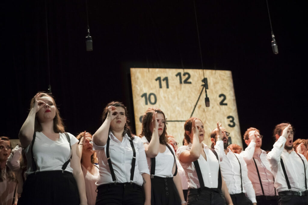 Spectacle Electrogenese, de la chorale universitaire de Nancy, Salle Poirel, 2018. Photographié par Alice Meyer