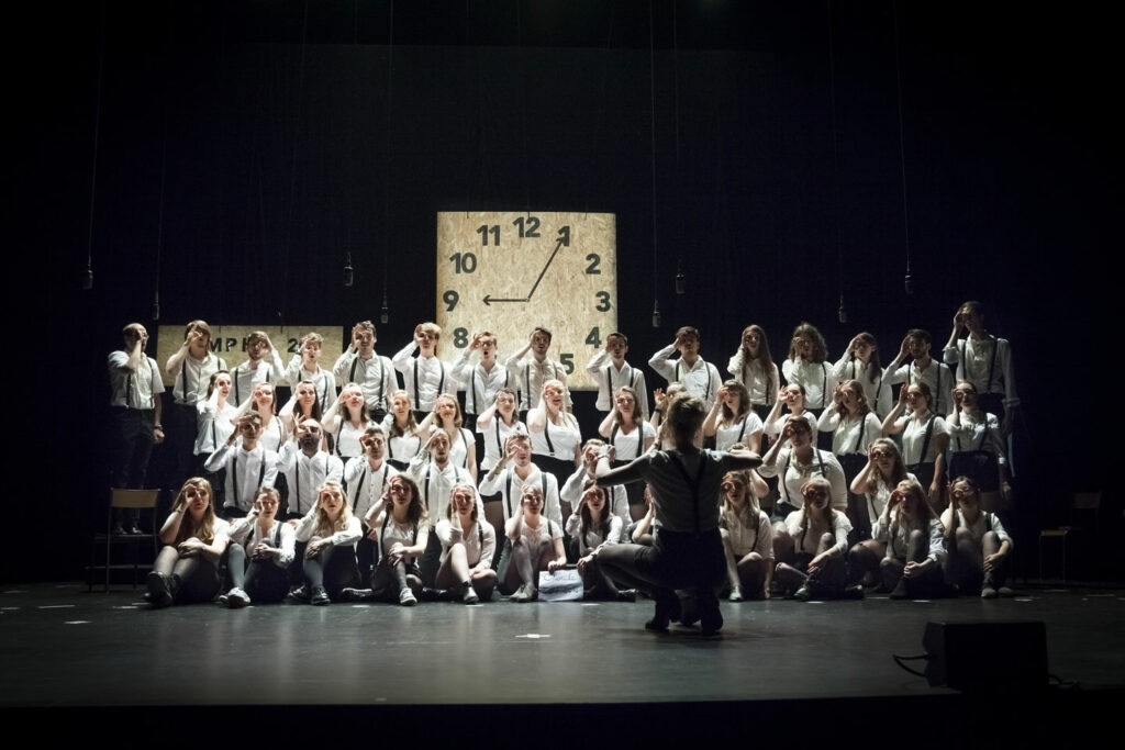 Spectacle Electrogenese, de la chorale universitaire de Nancy, Salle Poirel, 2018. Photographié par Alice Meyer